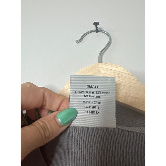 NEW Varley Brannon Ribbed Crewneck Long Sleeve Pullover Gray Sweatshirt Top - Picture 6 of 10